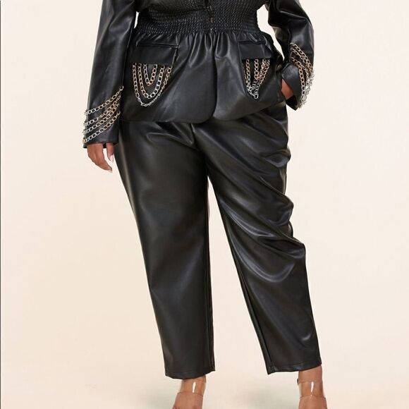 ❤️BRAND NEW! L’atise by Amy Plus Size Vegan Leather Pantsuit LAST ONE! - Picture 8 of 14